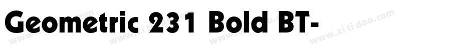 Geometric 231 Bold BT字体转换